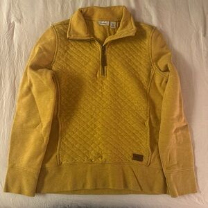 L.L. Bean Yellow Quilted Pullover Jacket